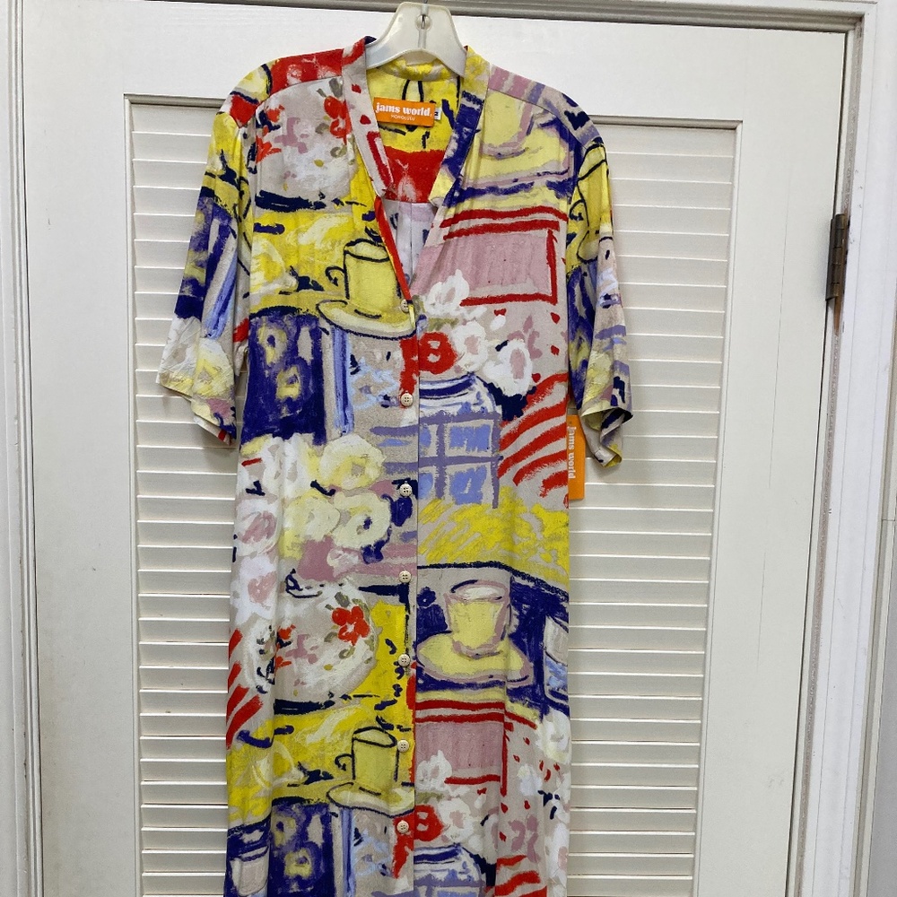 Jams World *Bistro* Rayon Button-Down Dress
